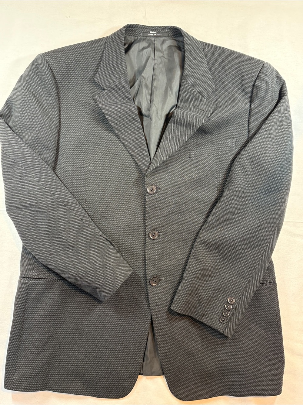 Armani Collezioni 100% Wool Blazer Sport Coat Gray 3-Btn 46R Italy